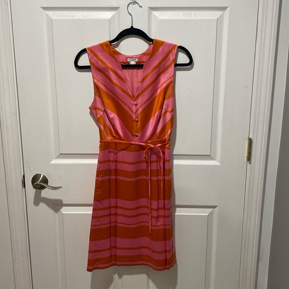Kate Spade silk tie waist spring dress size 4 - Picture 2 of 4